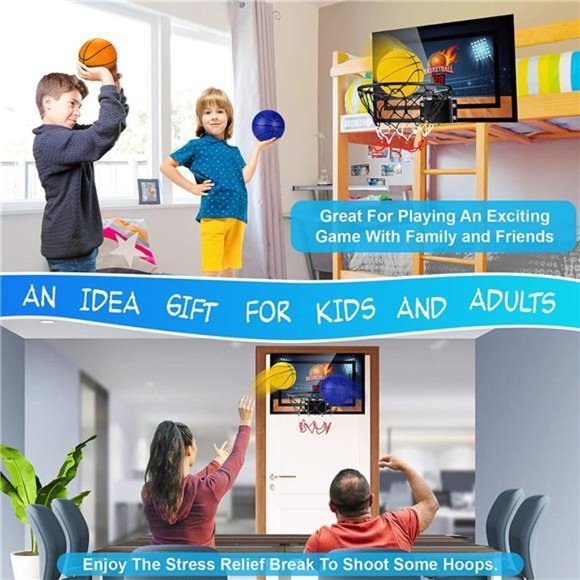 Indoor Basketball Hoop Fan Backboards for Teens and Adults Room Basketball Hoop - Picture 4 of 6